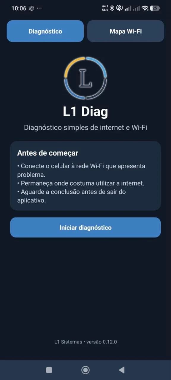 Tela inicial